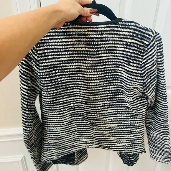 Avec Les Filles Black and White Striped Blazer - Picture 5 of 6